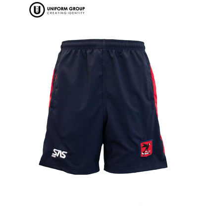 PE Shorts - Navy/Red Stripe