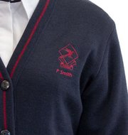 Cardigan Name Embroidery-hastings-girls'-high-school-THE U SHOP - Hastings