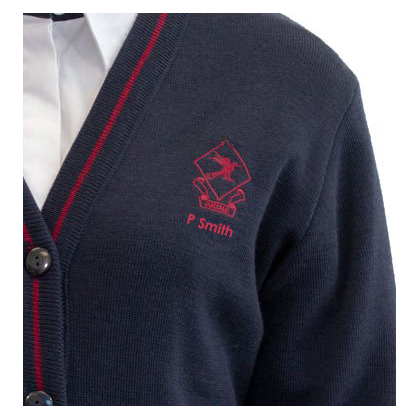 Cardigan Name Embroidery